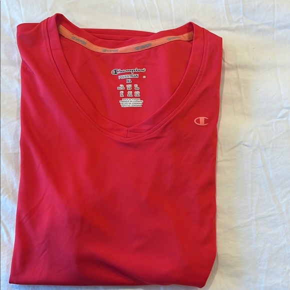 Champion Red Powertrain Vapor Active T-Shirt V Neck Women’s XL - Picture 7 of 7